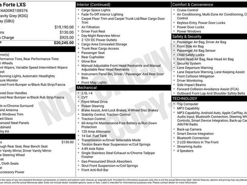 Used 2019 Kia Forte LXS FWD image 2