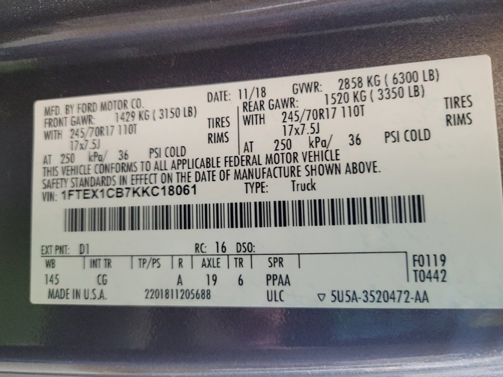 Used 2019 Ford F150 XL w/ Equipment Group 101A Mid RWD image 33