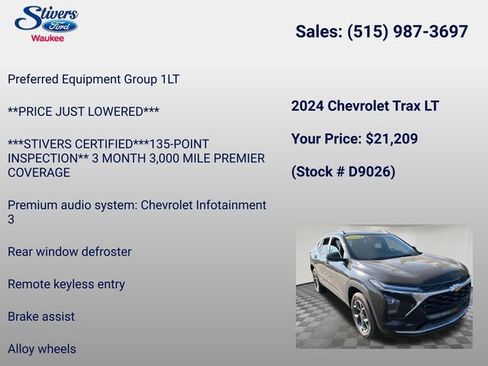 Used 2024 Chevrolet Trax LT FWD image 11