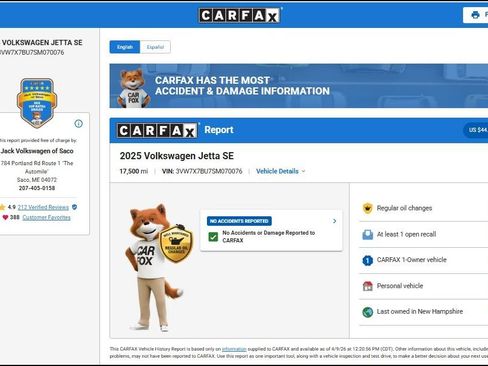 Used 2025 Volkswagen Jetta SE image 6