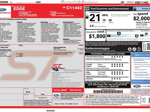 Used 2019 Ford Edge ST image 2