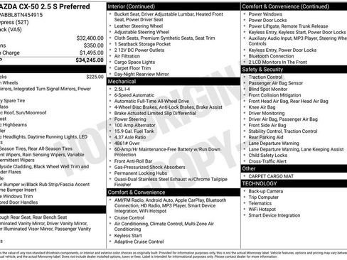 New 2026 MAZDA CX-50 AWD 2.5 S w/ Preferred Pkg image 23