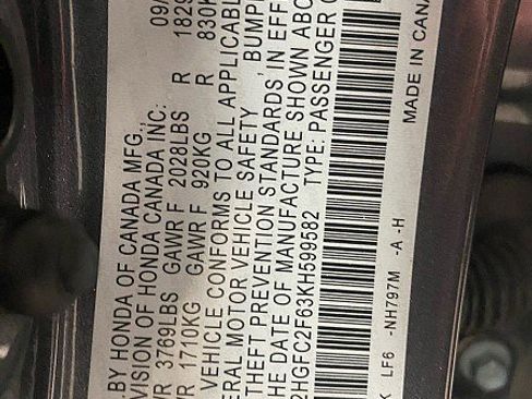 Used 2019 Honda Civic LX image 10