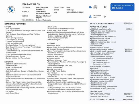 Used 2020 BMW M2 CS image 24