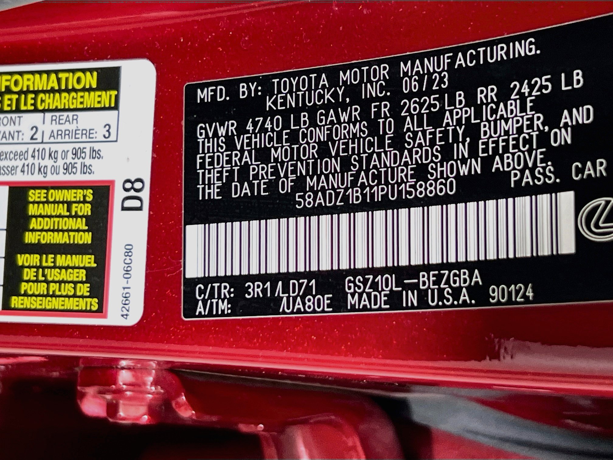 Used 2023 Lexus ES 350 w/ Premium Package FWD image 31