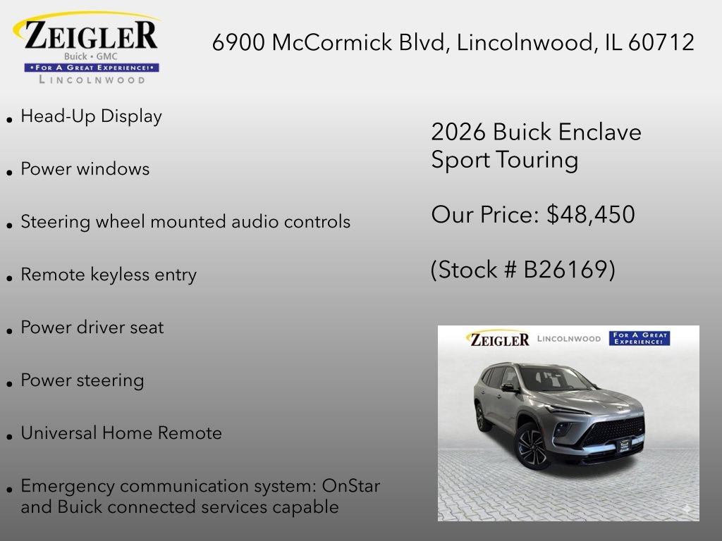 New 2026 Buick Enclave Sport Touring w/ Power Package FWD image 24