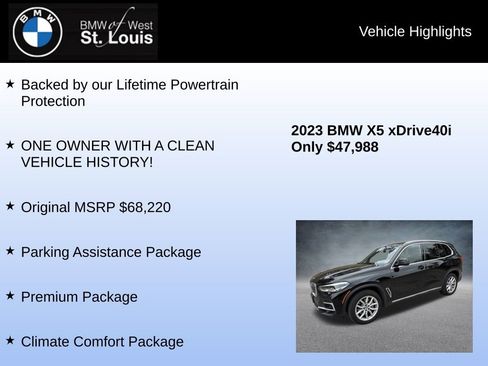 Used 2023 BMW X5 xDrive40i w/ Premium Package image 8