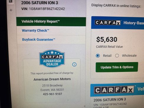 Used 2006 Saturn ION Level 3 w/ Sun & Sound Pkg image 8