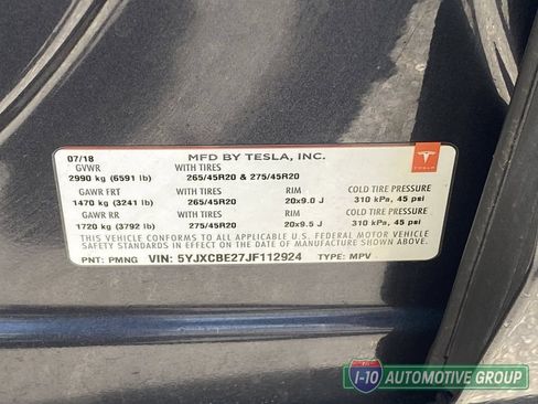 Used 2018 Tesla Model X 75D AWD/4WD image 32