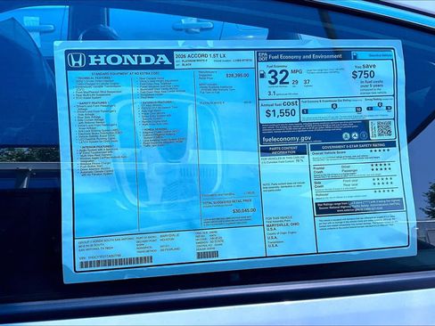New 2026 Honda Accord LX image 18
