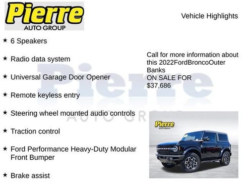 Used 2022 Ford Bronco Outer Banks AWD/4WD image 15