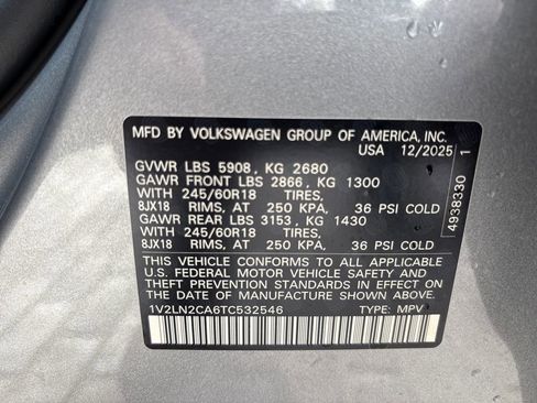 New 2026 Volkswagen Atlas SE image 28