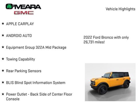 Used 2022 Ford Bronco Black Diamond AWD/4WD image 8