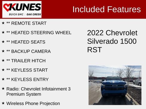 Used 2022 Chevrolet Silverado 1500 RST w/ Z71 Off-Road Package AWD/4WD image 2