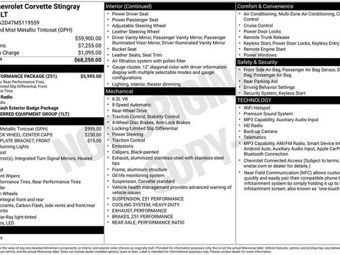 Used 2021 Chevrolet Corvette Stingray Coupe w/ Z51 Performance Package RWD image 10