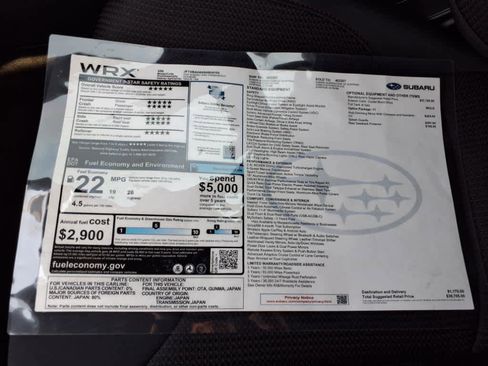 New 2025 Subaru WRX Premium image 40