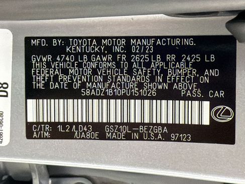 Certified 2023 Lexus ES 350 w/ Premium Package FWD image 27
