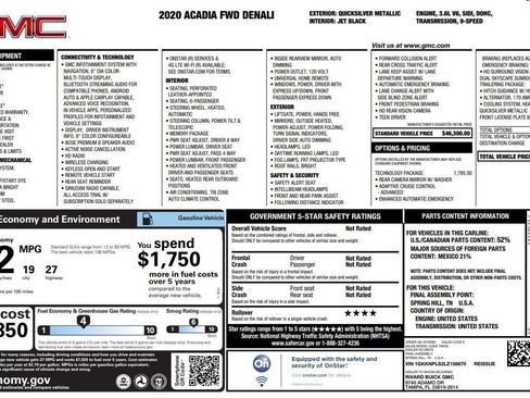 Used 2020 GMC Acadia Denali w/ Trailering Package image 3