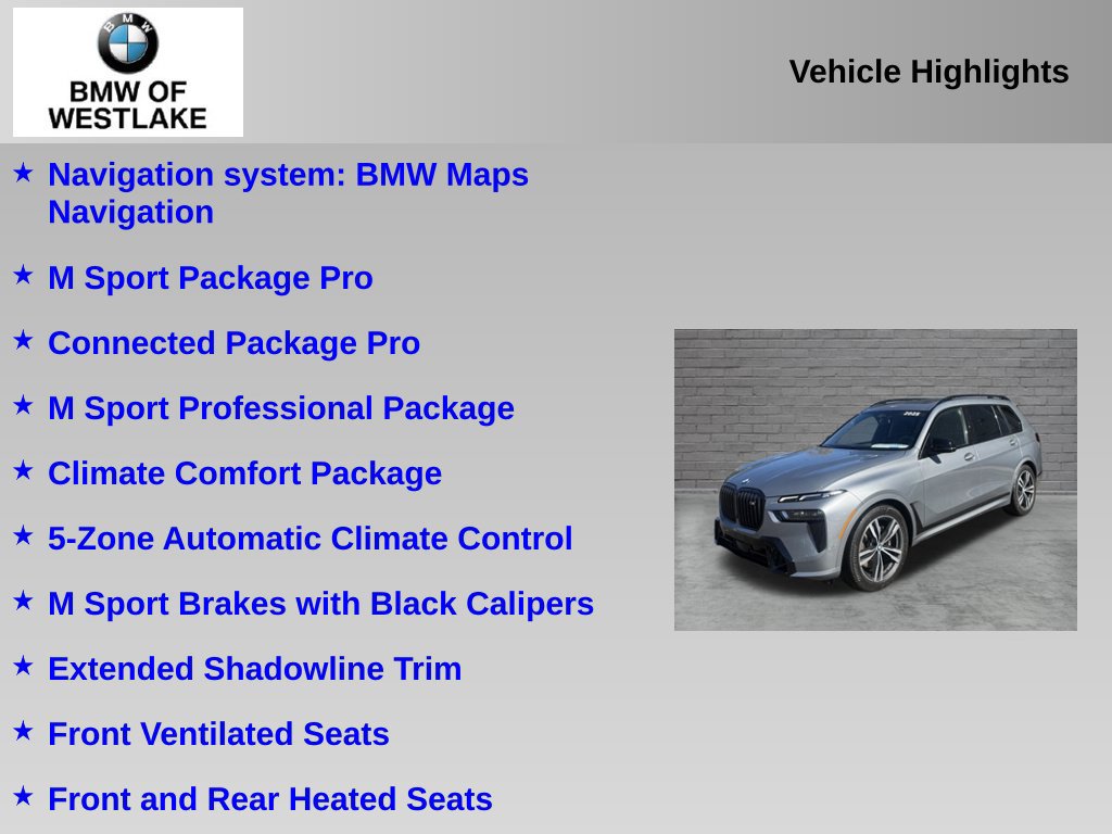 Used 2025 BMW X7 M60i w/ Climate Comfort Package AWD/4WD image 6