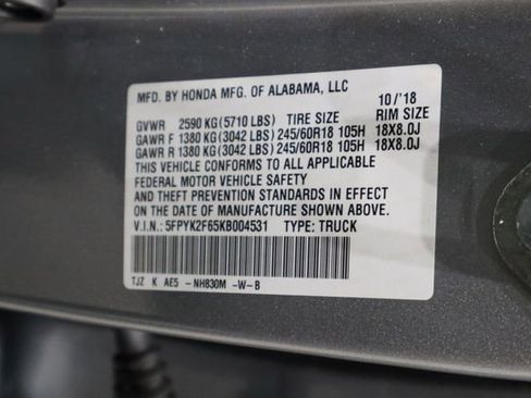 Used 2019 Honda Ridgeline RTL-T image 37