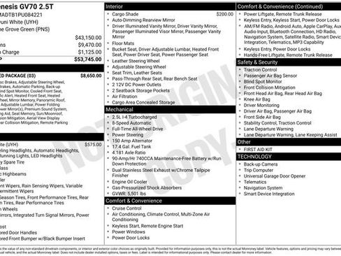 Used 2023 Genesis GV70 2.5T Advanced w/ Advanced Package image 2