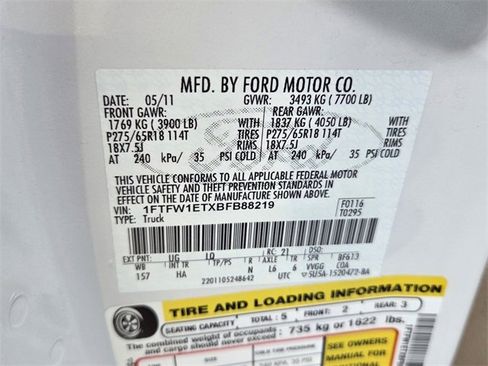 Used 2011 Ford F150 Lariat w/ Lariat Chrome Pkg image 12