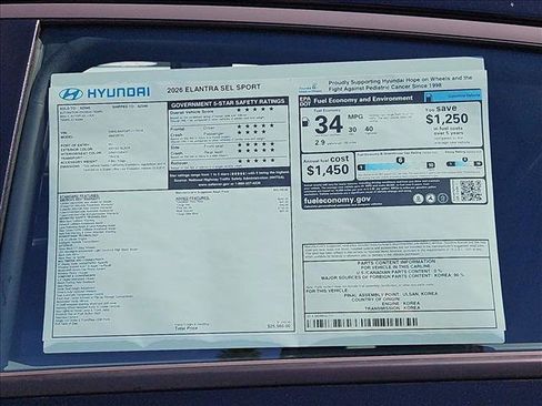 New 2026 Hyundai Elantra Sport image 18