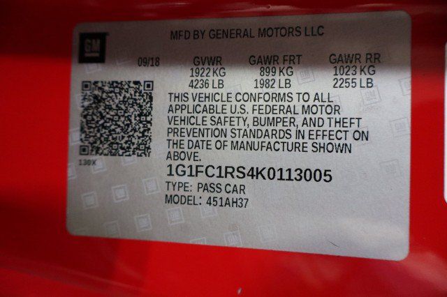 Used 2019 Chevrolet Camaro LT w/ RS Package RWD image 75