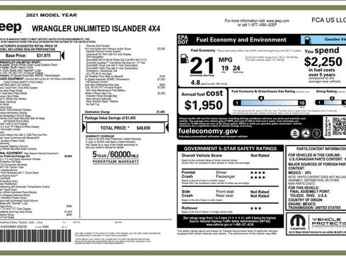 Used 2021 Jeep Wrangler Unlimited Sport image 3