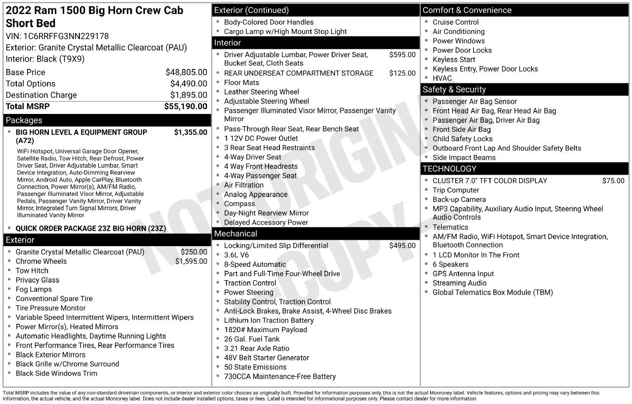 Used 2022 RAM 1500 Big Horn AWD/4WD image 9