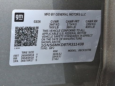 New 2026 Chevrolet Tahoe LS w/ LPO, Dark Essentials Package AWD/4WD image 10
