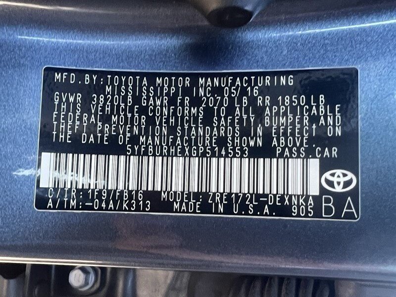 Used 2016 Toyota Corolla LE FWD image 27