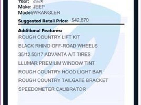 New 2026 Jeep Wrangler Sport AWD/4WD image 2