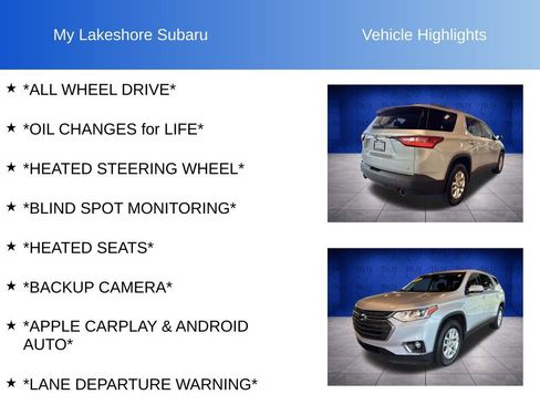 Used 2020 Chevrolet Traverse LT w/ Driver Confidence II Package AWD/4WD image 10