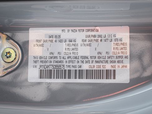 Certified 2025 MAZDA MX-5 Miata RF Grand Touring w/ Weather Package image 34