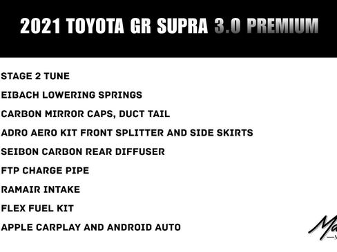 Used 2021 Toyota Supra Premium w/ Driver Assist Package RWD image 2