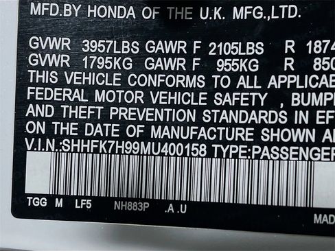 Used 2021 Honda Civic Sport Touring image 29