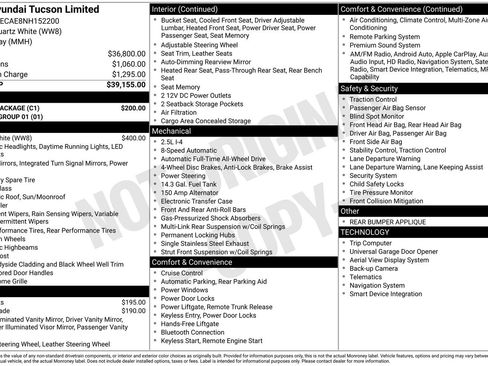 Used 2022 Hyundai Tucson Limited w/ Cargo Package AWD/4WD image 33