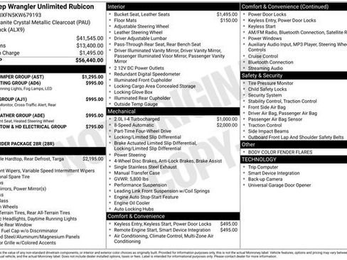 Used 2019 Jeep Wrangler Unlimited Rubicon w/ Steel Bumper Group image 19