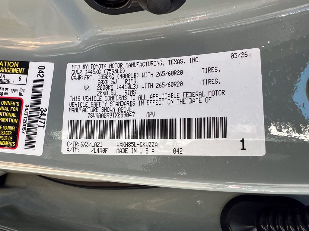 Used 2026 Toyota Sequoia Platinum w/ TRD Off-Road Package AWD/4WD image 50
