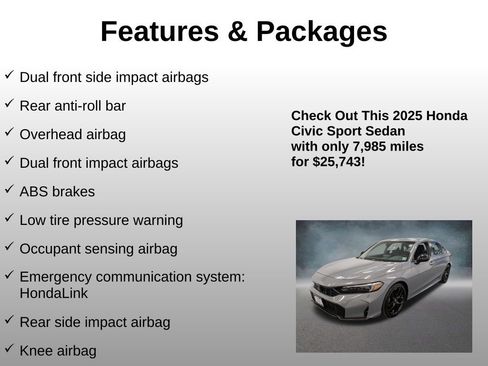 Used 2025 Honda Civic Sport image 12