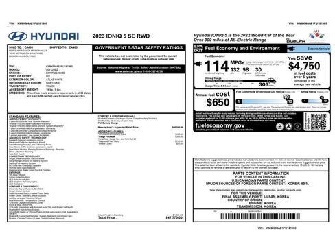 Used 2023 Hyundai Ioniq 5 SE w/ Cargo Package image 2