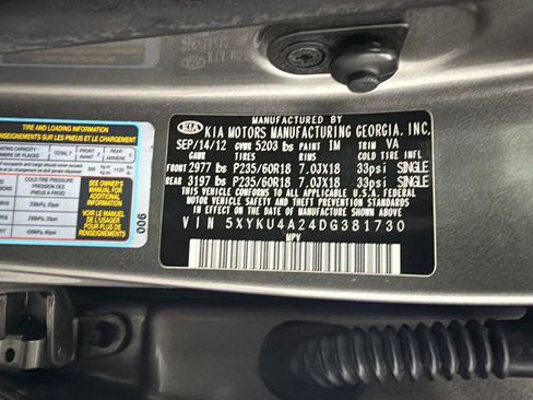 Used 2013 Kia Sorento EX w/ EX V6 Premium Pkg image 33