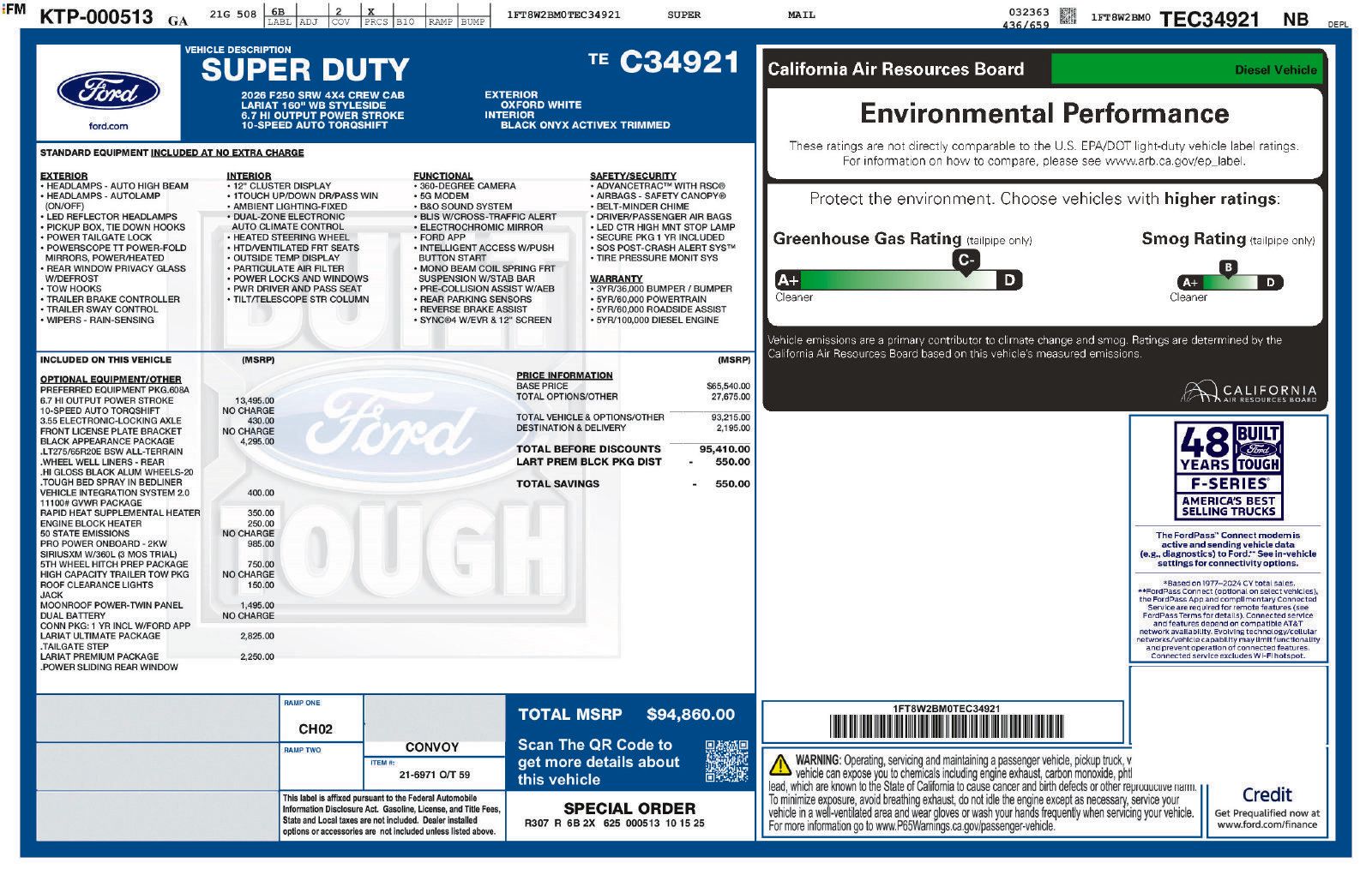 Used 2026 Ford F250 Lariat w/ Black Appearance Package AWD/4WD image 43