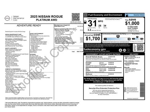 Used 2025 Nissan Rogue Platinum w/ Platinum Premium Package image 41