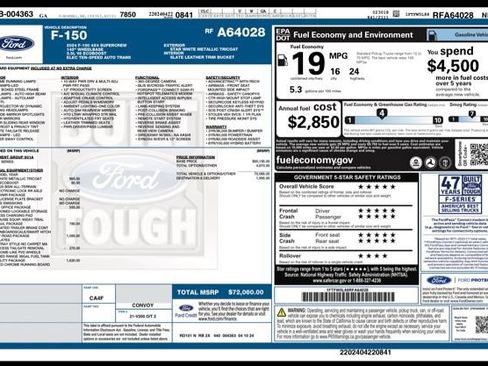 Used 2024 Ford F150 Lariat w/ Bed Utility Package AWD/4WD image 34