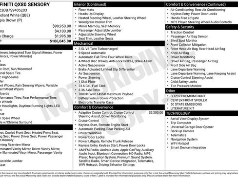 Certified 2025 INFINITI QX80 Sensory image 25