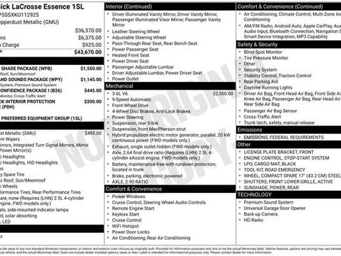 Used 2019 Buick LaCrosse Essence w/ Sun and Shade Package image 2