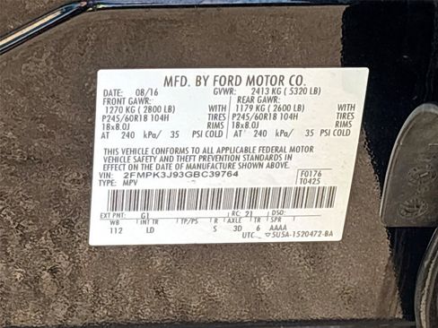 Used 2016 Ford Edge SEL w/ Equipment Group 201A FWD image 33