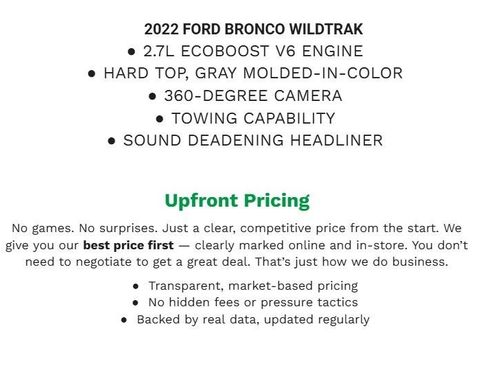 Certified 2022 Ford Bronco Wildtrak AWD/4WD image 2